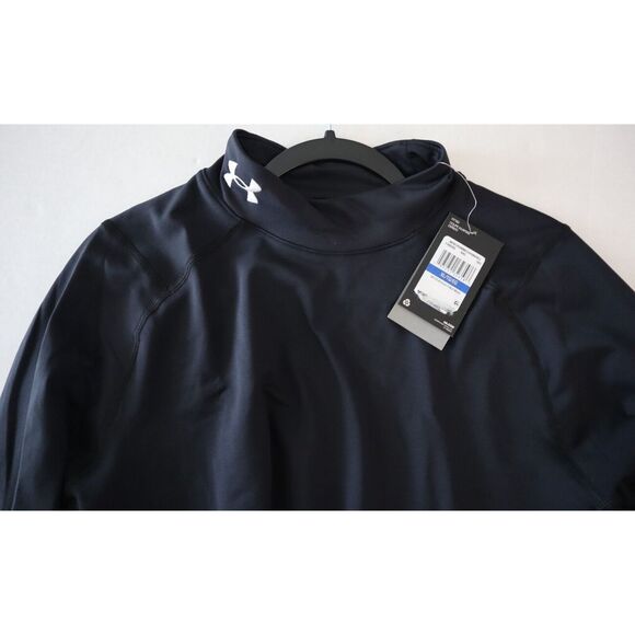 Under Armour 1366066-001 Men's Sz XL Black ColdGear Armour Fitted Mock Neck - Picture 4 of 8